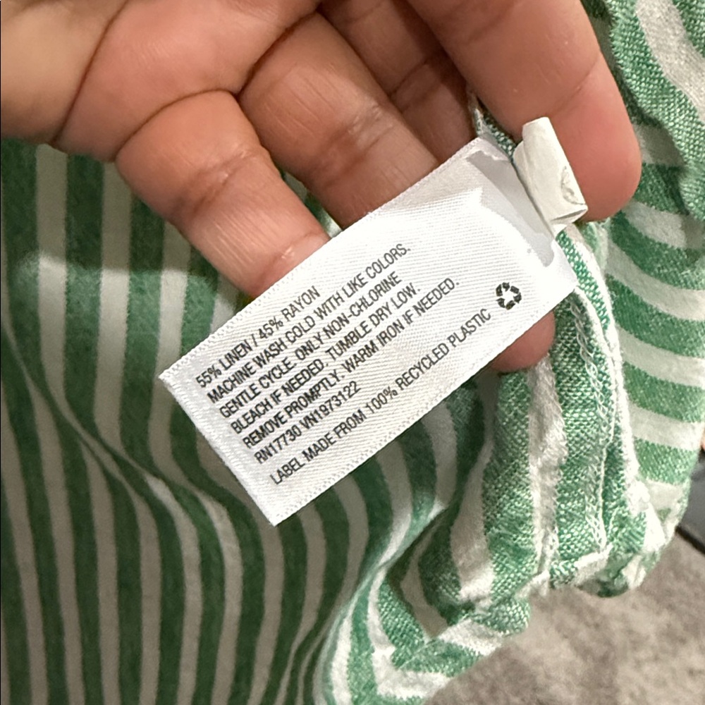 Universal Thread Mint Striped Button Down Shirt X… - image 4